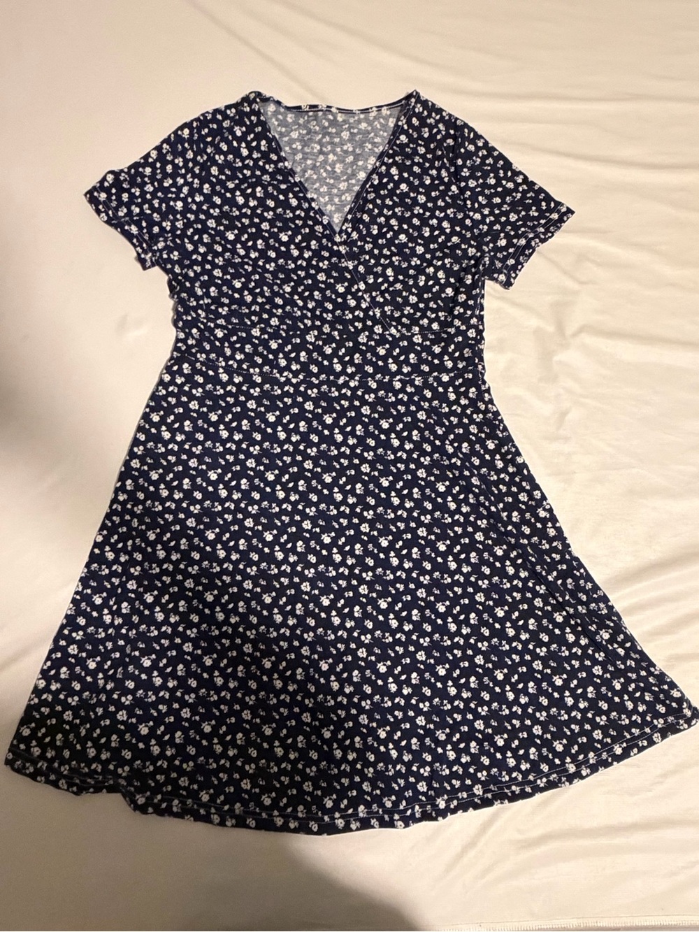 SHEIN Navy Blue Floral Mini Dress
